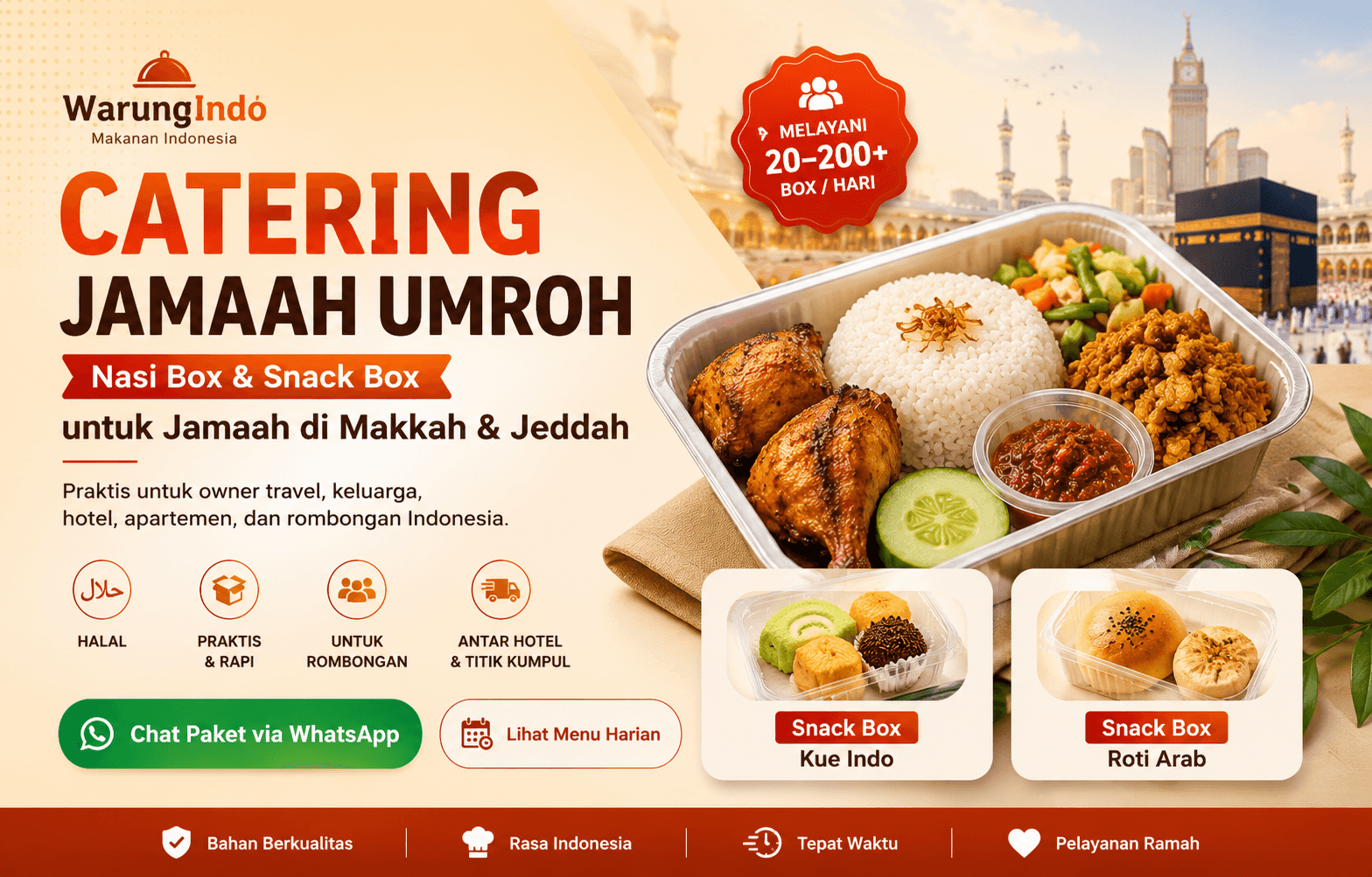 Snack box city tour untuk jemaah umroh